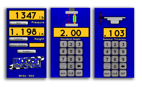 Digital Valve Spring Tester - Basic Screens